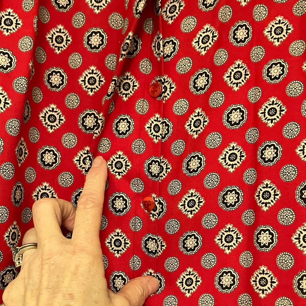 Pendleton Red Patterned Blouse - image 5